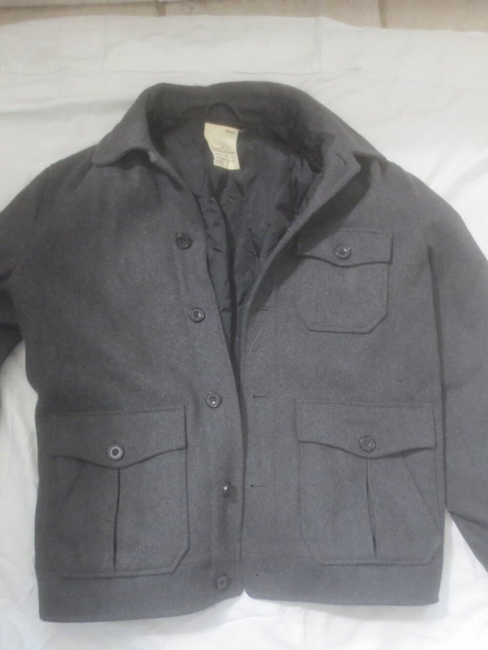 Vintage The Gap Wool Bomber Length Casual Spring and Autumn Jacket - Size Large.